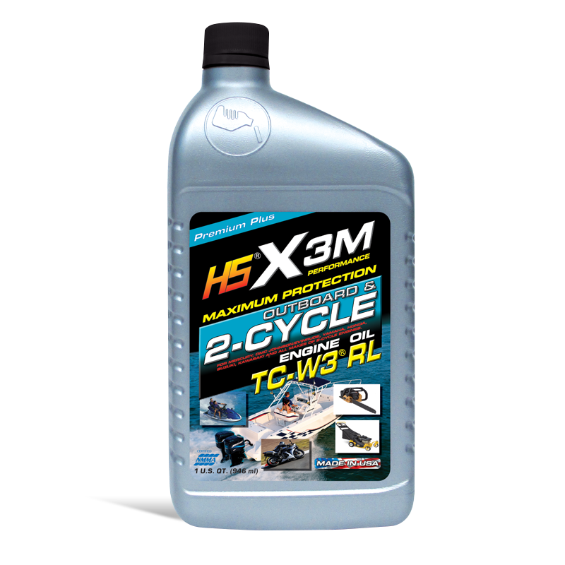HS 2 Cycle Oil TCW3 Outboard Oil (Blue Oil) 1 Quart