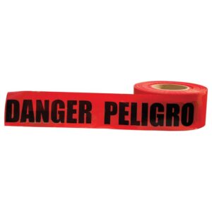 Red Danger Tape, 3" x 1000' roll
