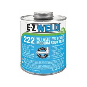 E-Z Weld PVC Cement Blue Wet Weld  1/4 Pint 4oz