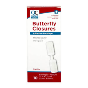 Adhesive Bandages Butterfly Closure, 10's