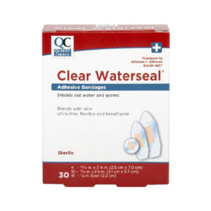 Adhesive Bandages Clear Waterseal Assortment, 30's