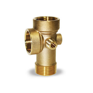 Brass Tee 5 Way 1" with 3/8" male and female