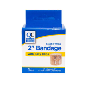 Elastic Bandage W/Clips 2"