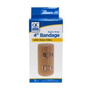 Elastic Bandage W/Clips 4"