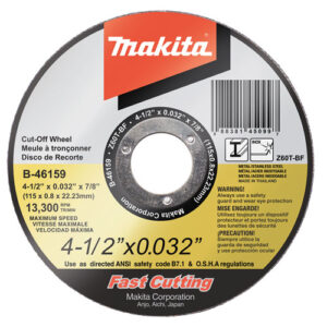 MAKITA INOX Stainless Steel Cutting Disc EXTRA THIN 0.8mm x 4-1/2"/115mm (B25)