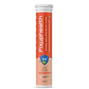 Vitamin C Effervesent Tabs 20's 1000mg Natural Amla Vit-C - & Zinc Immune Booster - FIXUPHEALTH