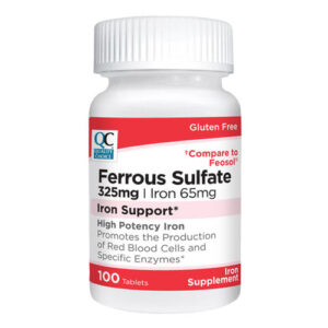 Ferrous Sulfate 325MG Tablets 100's (comp to FEOSOL) - (12)