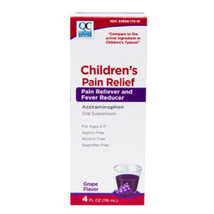 Acetaminophen Children's Oral Suspension GRAPE - QC® .. cmp Children's TYLANOL®