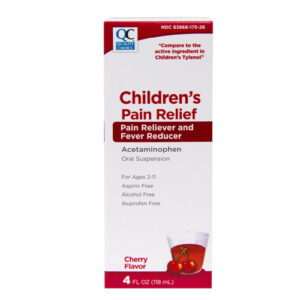 Acetaminophen Children's Oral Suspension, CHERRY 4 oz. QC® .. cmp Children's TYLANOL®