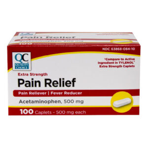 Acetaminophen 500mg XS Caps 100's QC® .. cmp to TYLENOL®  XS