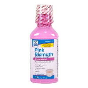 Pink Bismuth Max-Str Liquid (12oz) - QC® .. Cmp to PEPTO BISMOL®