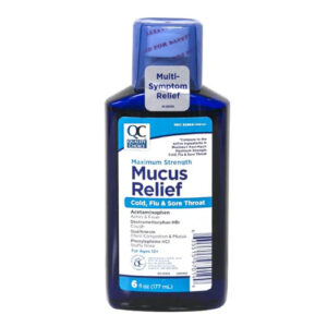 Mucus Relief Liquid (Max Strength) Cold, Flu & Sore Throat Liquid 177ml cmp to MUCINEX® FAST-MAX®