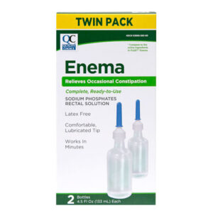 Enema Twin Pack, 4.5oz - Monobasic Sodium Phosphate - QC® .. Cmp to FLEET®