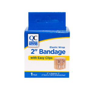 Elastic Bandage W/Clips 2" - QC®