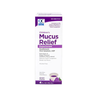 Children'S Mucus Relief Expectorant 118ml Liquid Grape - QC® .. Cmp to MUCINEX®