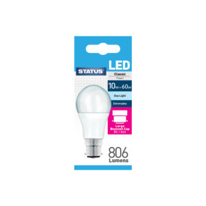 STATUS 10W (60W) Bayonet GLS Bulb Dimmable Daylight