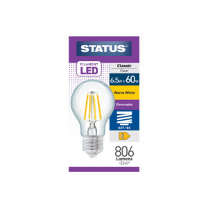 STATUS 7W Filament Screw Dimmable Warmwhite Bulb