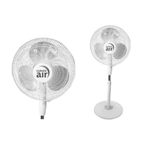 Standing Fan Pedestal White Curved Air 220V