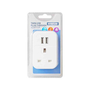 STATUS 13A Plug Adaptor USB Charger