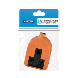 STATUS Extension Trailing Socket Orange Single 230V/240V 13A