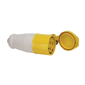 Plug 115V 16A Yellow Round Pin Female