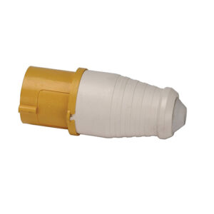 Plug 115V 16A Yellow Round Pin Male