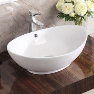 Canoe Porcelian Vessel Sink  (22 3/4" x 14 3/4" x 7 1/2")