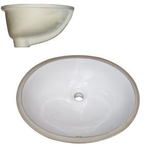 Oval Porcelain Undermount Vanity Sink (17 1/4" x 14")