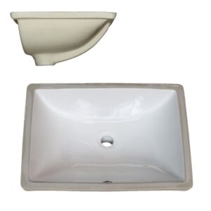 Rectangle Porcelain Undermount Vanity Sink (18"x13")